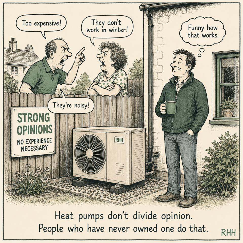 Heat pumps don't divide opinion. People who have never owned one do that.