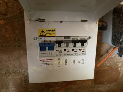 RCBOs in garage RCBOs in garage