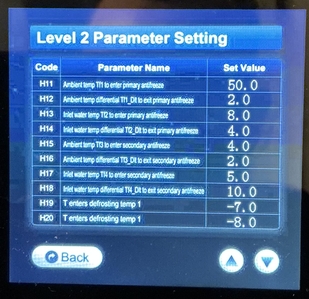 Level 2 Parameters page 2