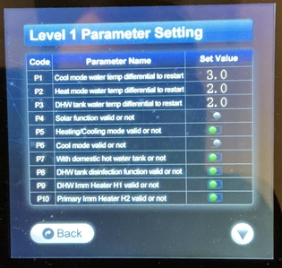 Level 1 Parameters page 1