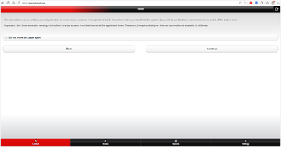 Melcloud timer disclaimer