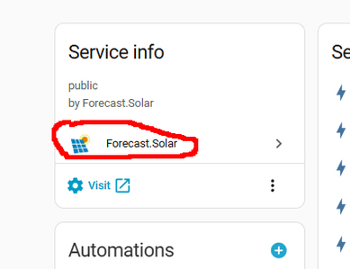 forecast.solar link highlighted