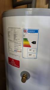 close up water tank labels