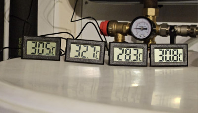 Water temps with 34C from heat pump